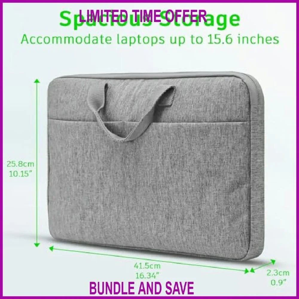 15.6 Inch Laptop Briefcase, Professional Carrying Case for Business Travel